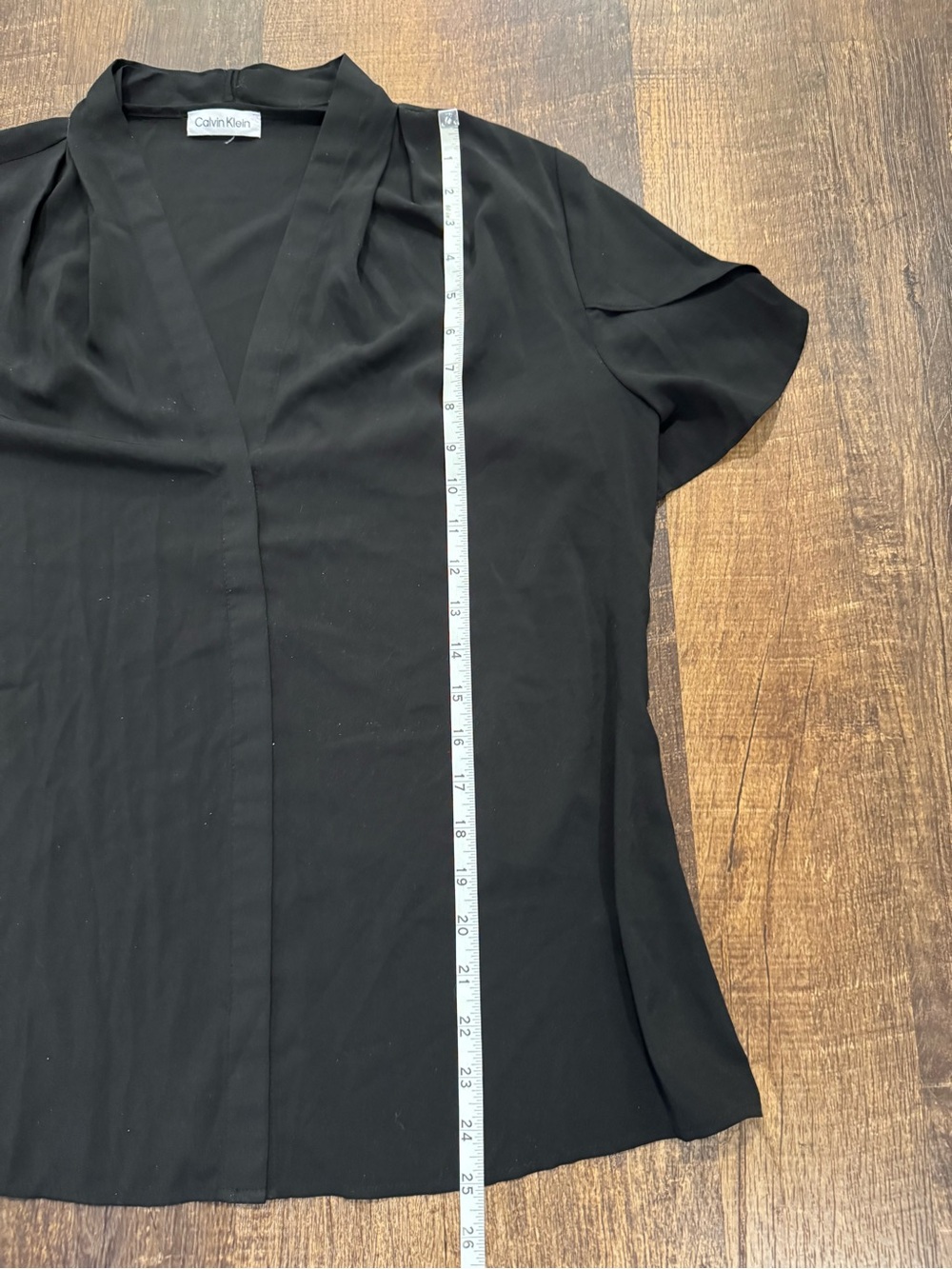 Calvin Klein black silk blouse - Picture 7 of 8